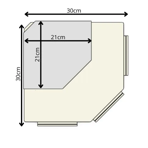 Niborprints Modulair Grote Hoekplank 30x30cm honing