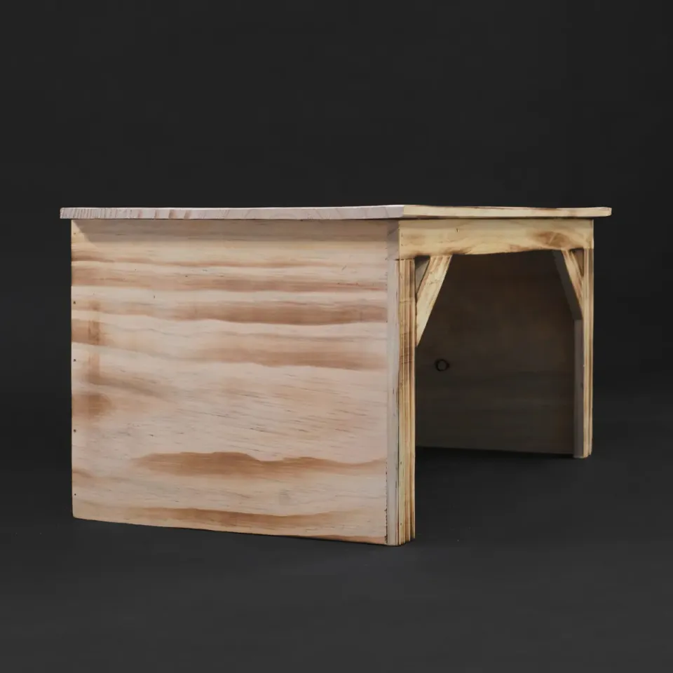 Jouw Cavia Hide shed open houten schuilhuis gevlamd hout