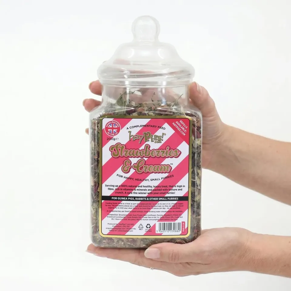 HayPigs Pig n Mix Strawberries Cream snack 200g grote pot