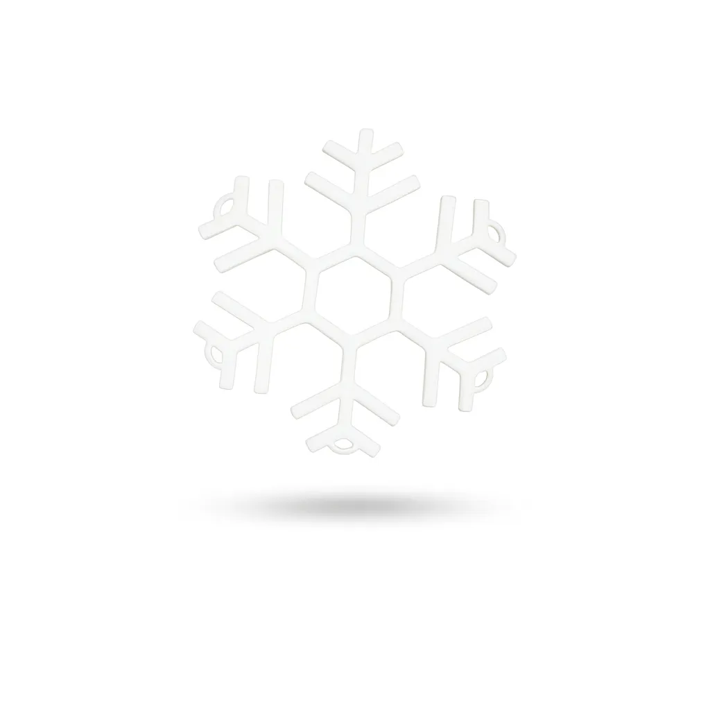 Niborprints Sneeuwvlokken Decoratie wit set van 5 8 cm kerst