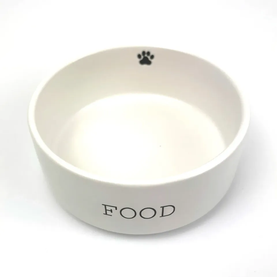 Nature First Paw Print voerbak dolomiet met pootafdruk