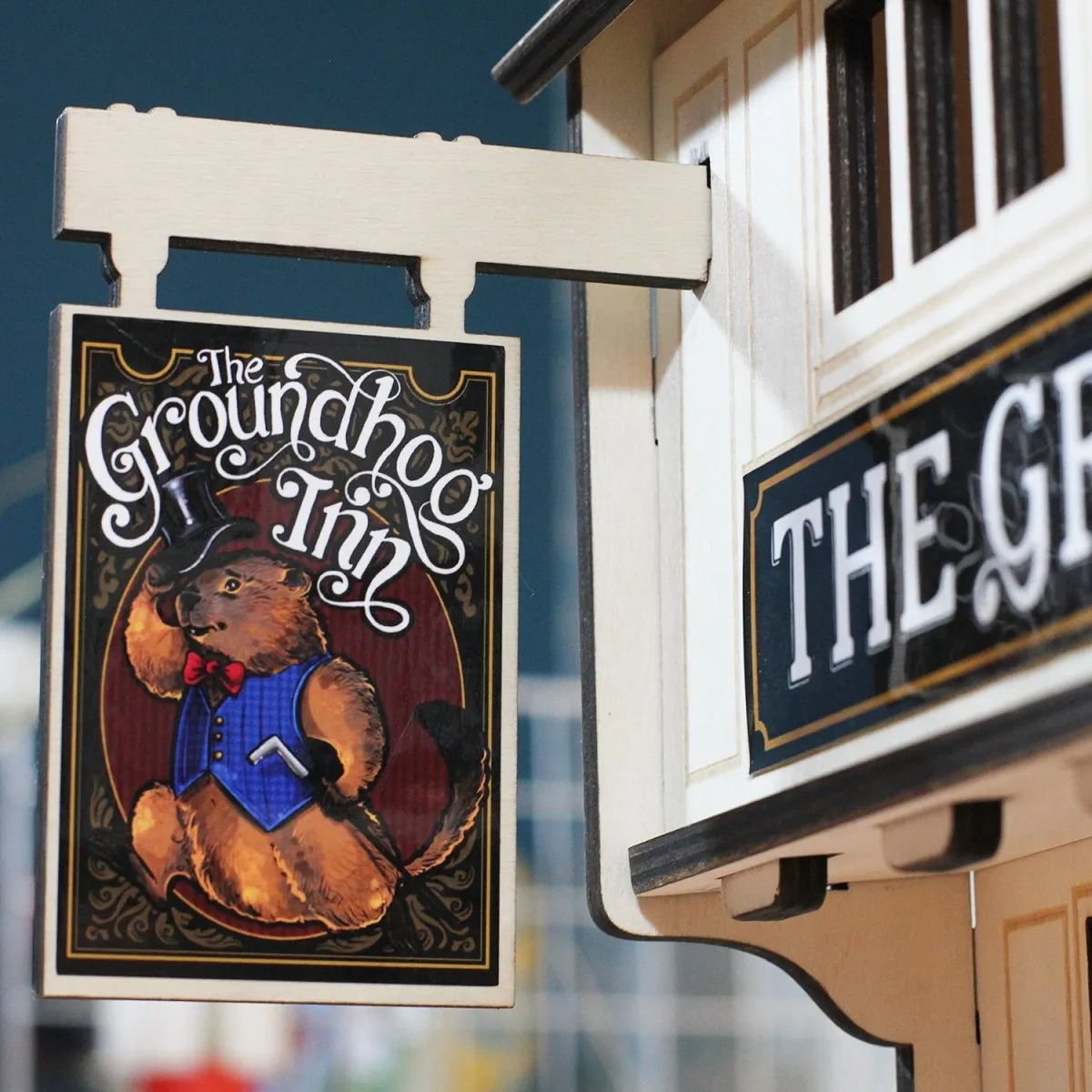 HayPigs Groundhog Inn schuilhuis hout knaagveilig dorpshuis