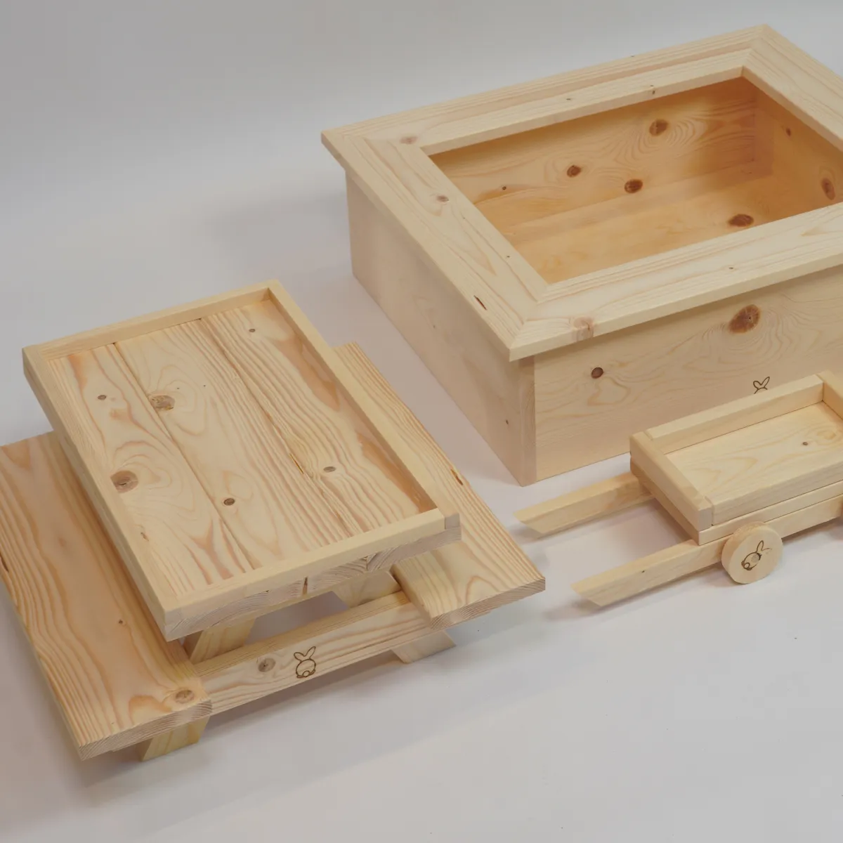 Jouw Konijn Originals Comfort Tray picknicktafel vurenhout