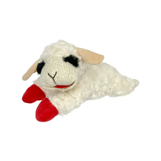 Nature First Lamb Chop hondenknuffel Medium zacht met pieper