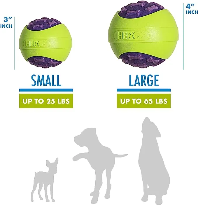 Natures Instinct Hero Outer Armor Large hondenbal blauw