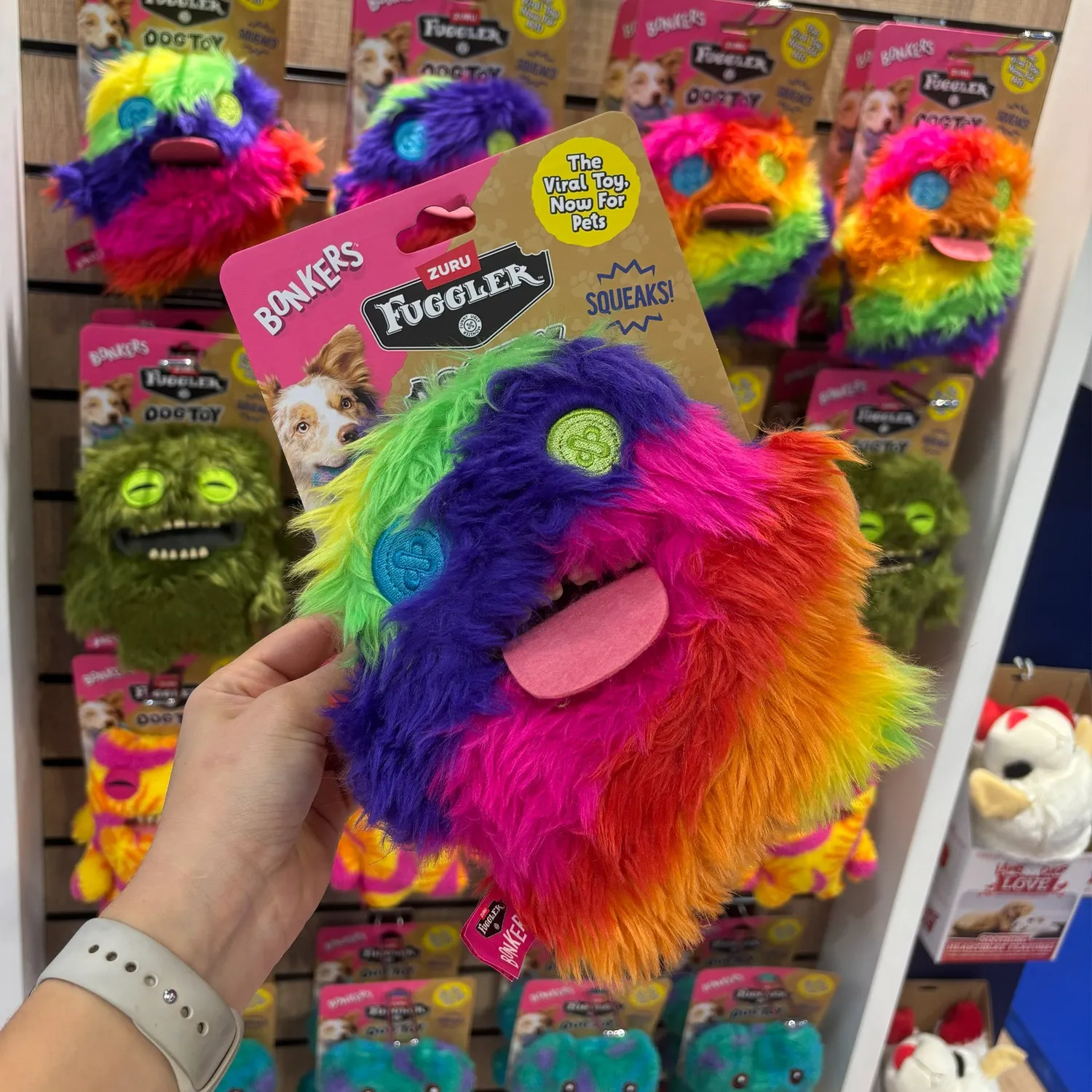 Nature First Fuggler Oogah Boogah hondenspeelgoed pluche 20cm piep
