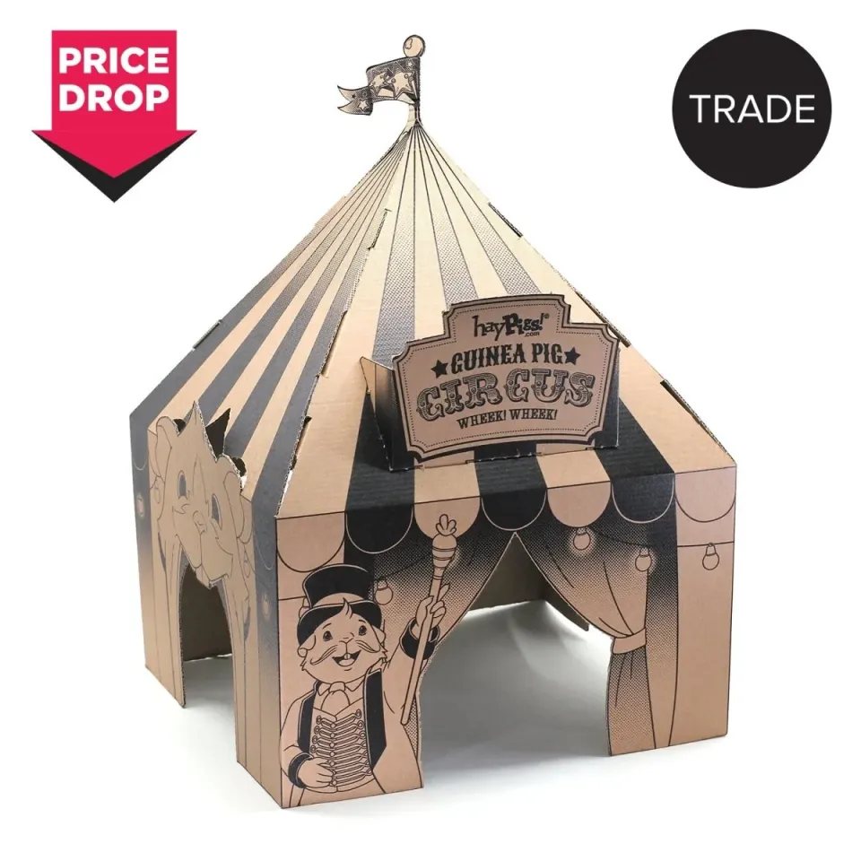 HayPigs Pig Top Playhouse speelhuis karton circus 33x33x40cm