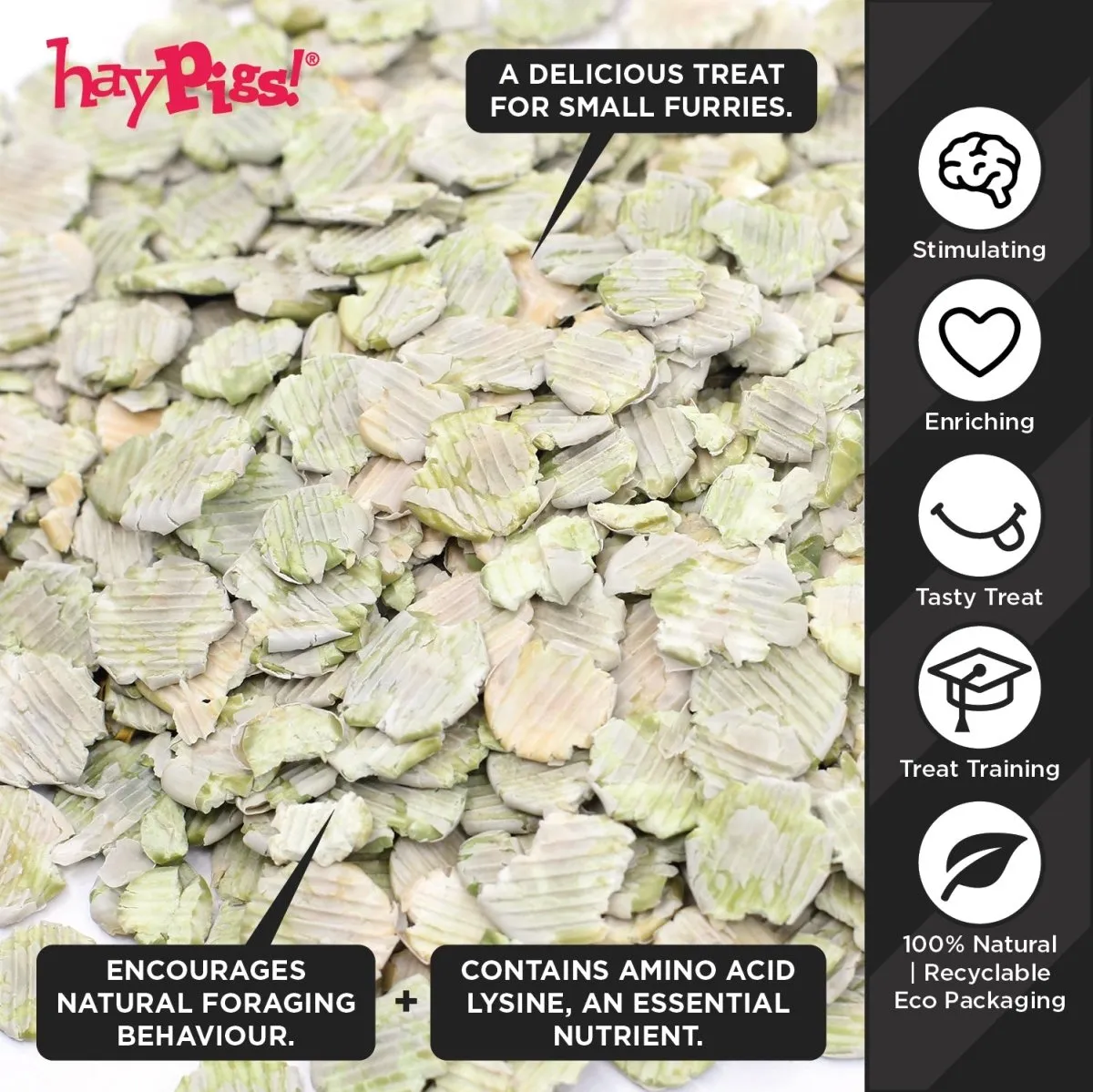 HayPigs Pig'n'Mix Erwtenvlokken snack 300g navulzak tam