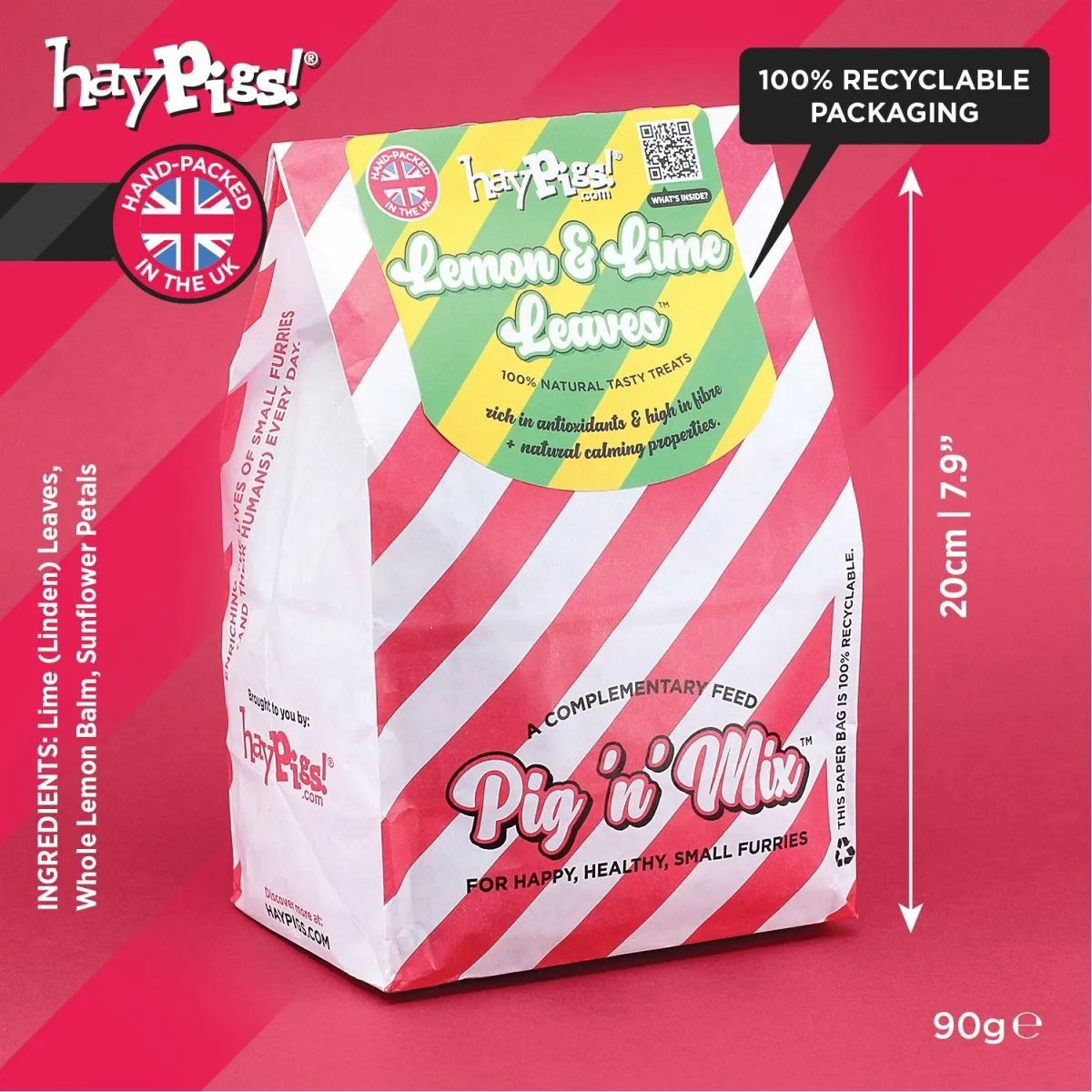 HayPigs Lemon & Lime Leaves snack 90 g navulzak