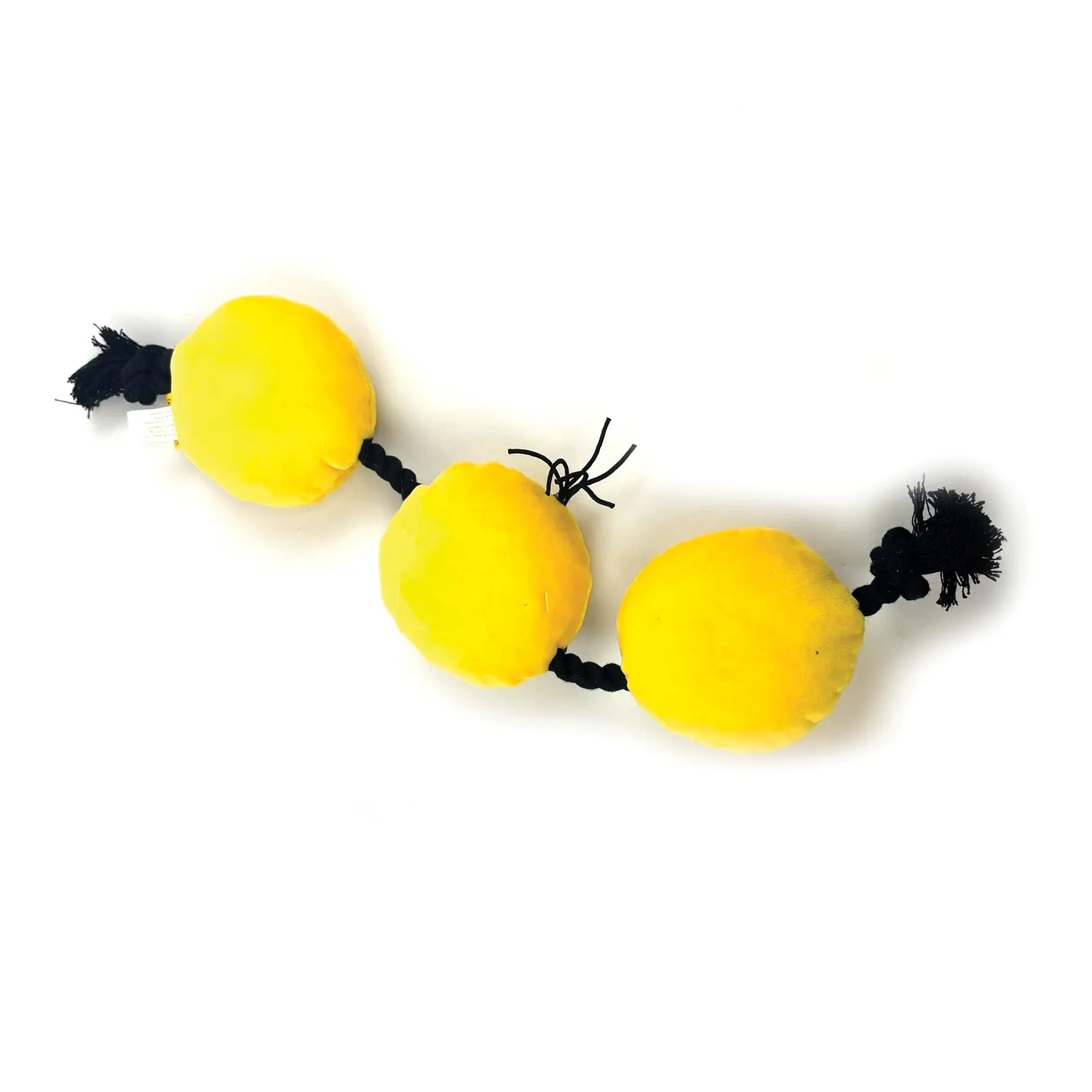 Nature First Minion 3-Head Rope Tug touwspeeltje met pieper