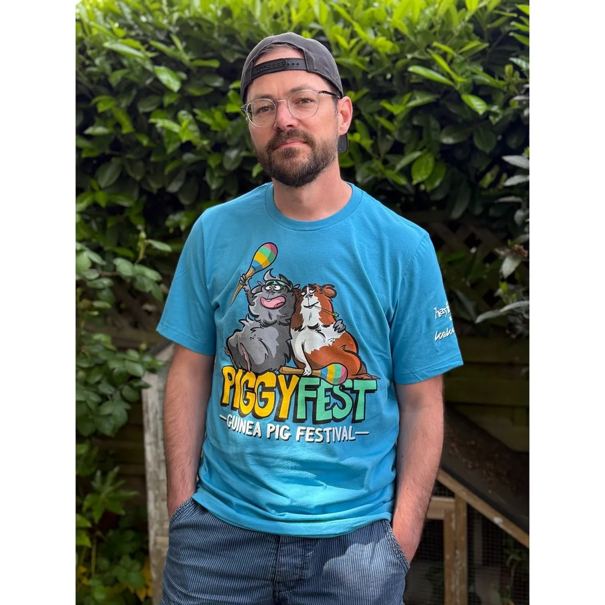 HayPigs Piggy Fest 2026 t-shirt blauw katoen unisex festival