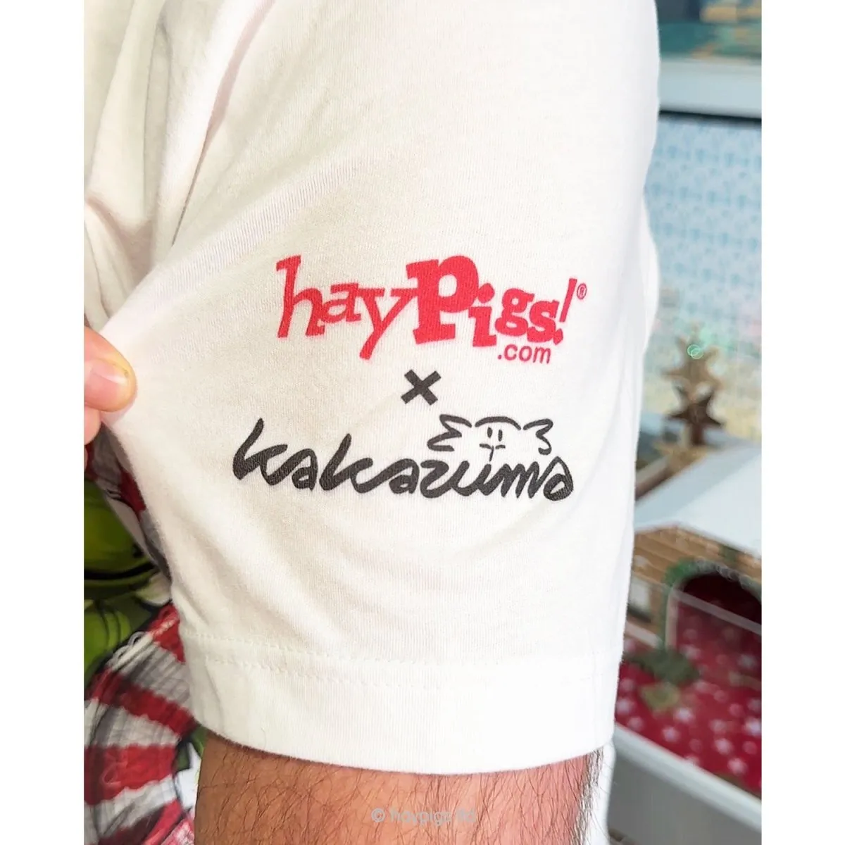 HayPigs The Green Grump T-shirt unisex kerst katoen