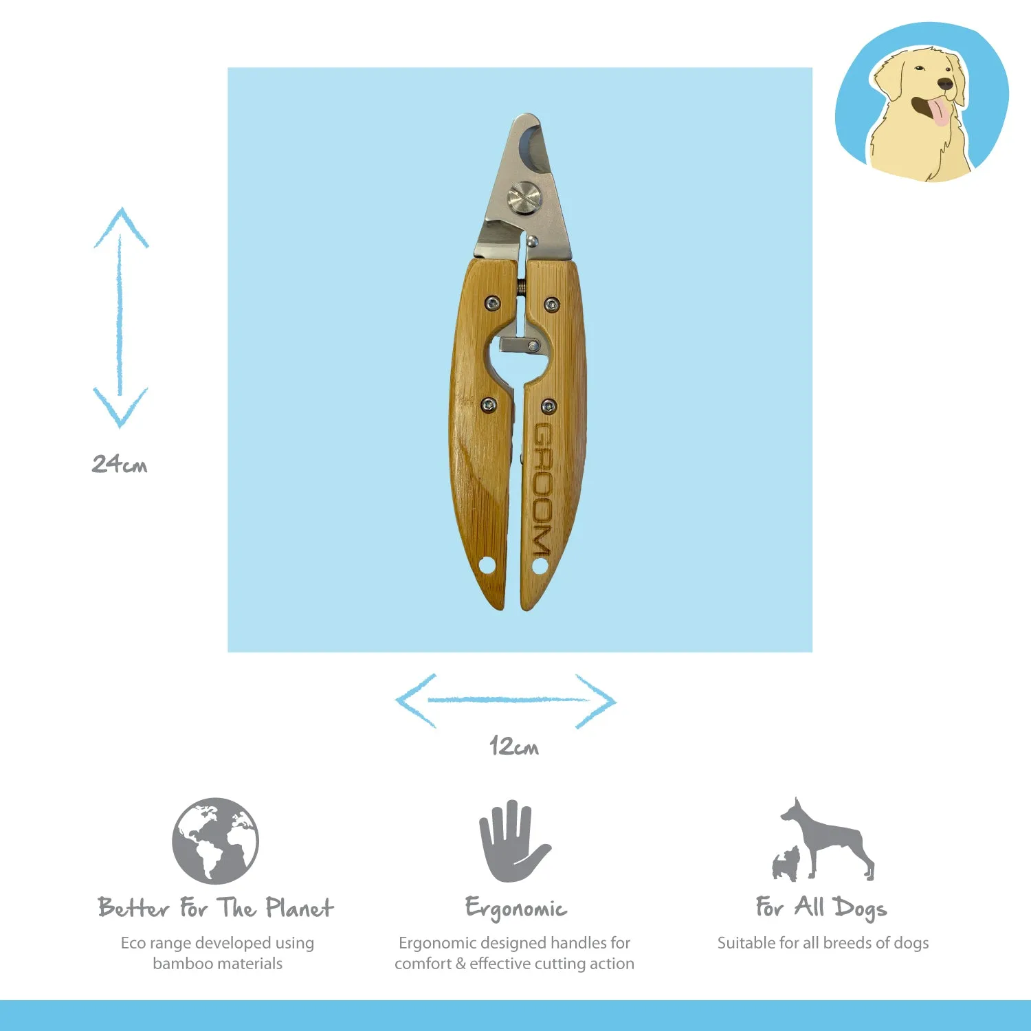 Nature First Bamboo nagelknipper hond en kat bamboe