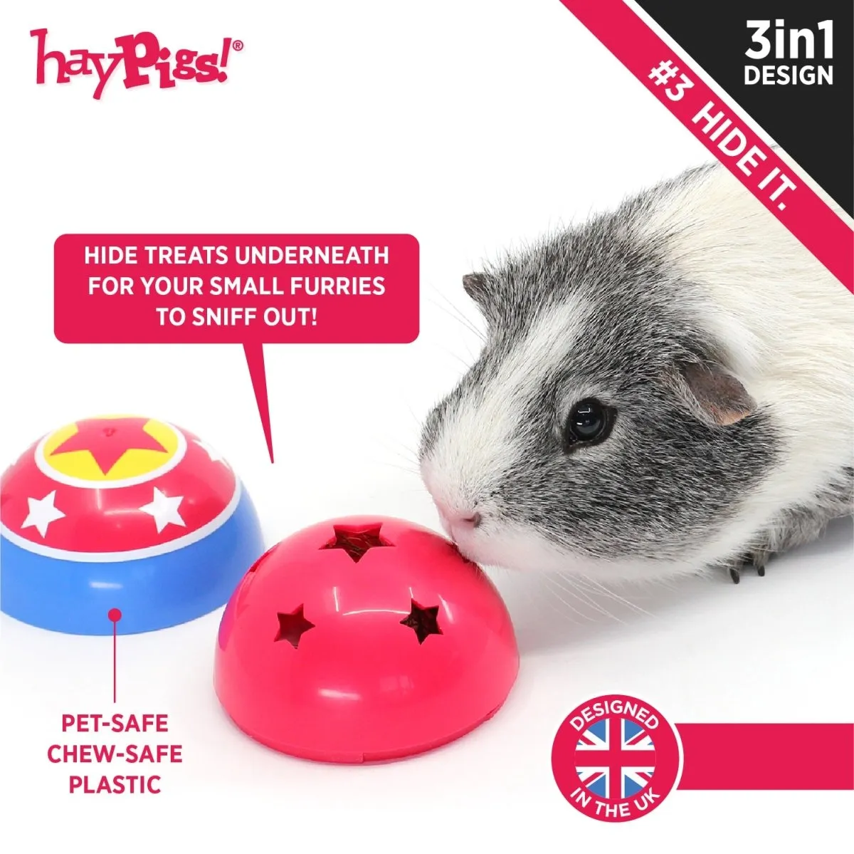 HayPigs Circus Treat Ball snackbal 3-in-1 kunststof