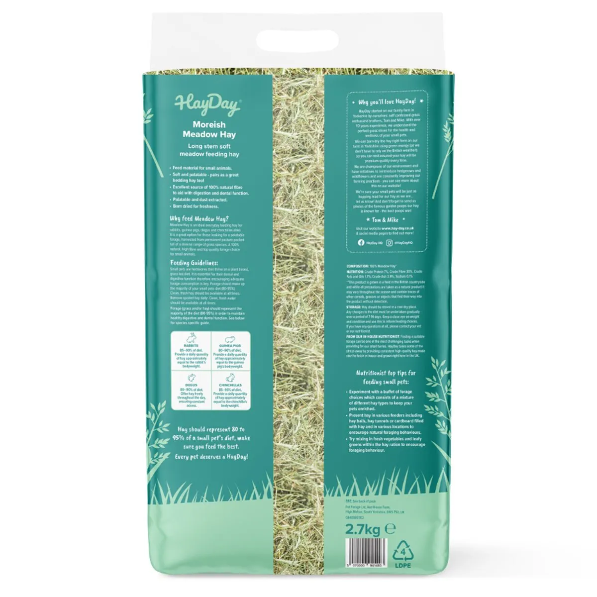HayDay Moreish Meadow hooi 2,7 kg zacht weidehooi