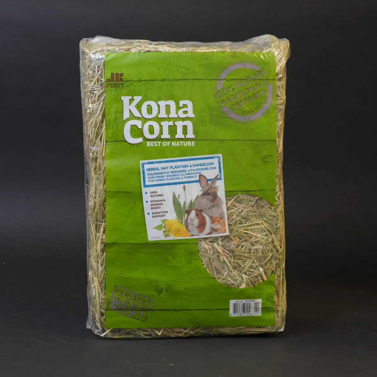 KonaCorn kruidenhooi weegbree paardenbloem