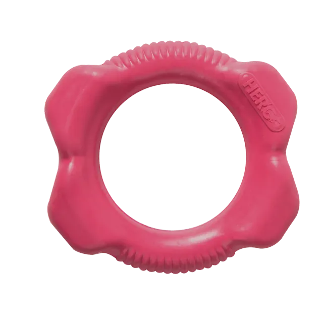Hero Puppy Rubber Ring bijtspeeltje pup roze rubber